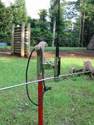 ステッキに固定